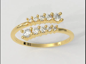 Сучасна каблучка з діамантом 3D Принт Модель