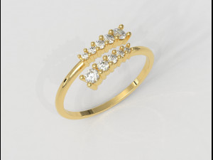 Diamond Modern Ring 3D Принт Модель