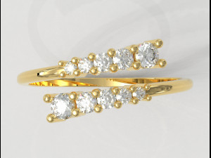 Diamond Modern Ring 3D Принт Модель
