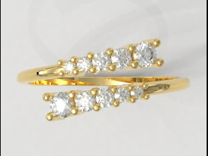 Diamond Modern Ring 3D Print Model