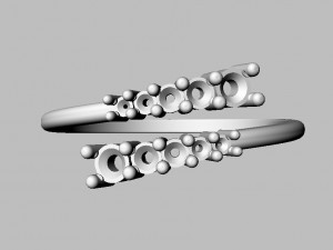 Diamond Modern Ring 3D Принт Модель