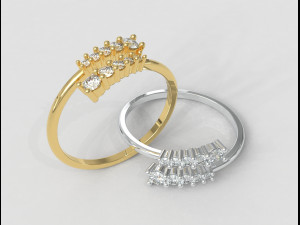 Diamond Modern Ring 3D Принт Модель