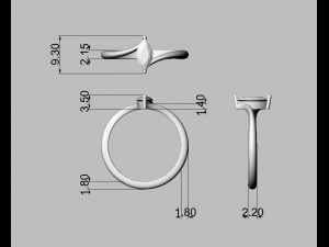Marquise Ring 3D 프린트 모델
