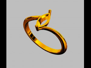 Marquise Ring 3D Print Model