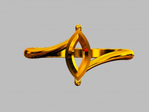 Marquise Ring 3D Print Model
