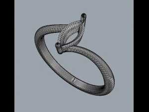 Marquise Ring 3D Print Model