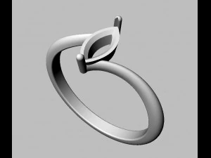 Marquise Ring 3D Print Model