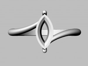 Marquise Ring 3D Print Model