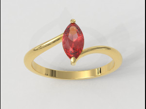 Marquise Ring 3D Print Model