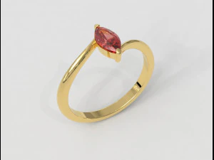 Marquise Ring 3D Print Model