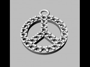 Diamond Peace Pendant Modèles 3D en vedette