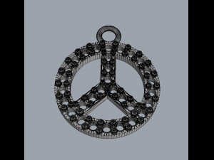 Diamond Peace Pendant Modèles 3D en vedette
