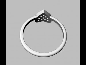 Heart Diamond Ring 3D Print Model