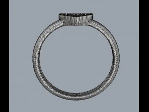 Heart Diamond Ring 3D Print Model