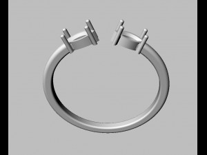 Marquise Open Ring Model Cetak 3D