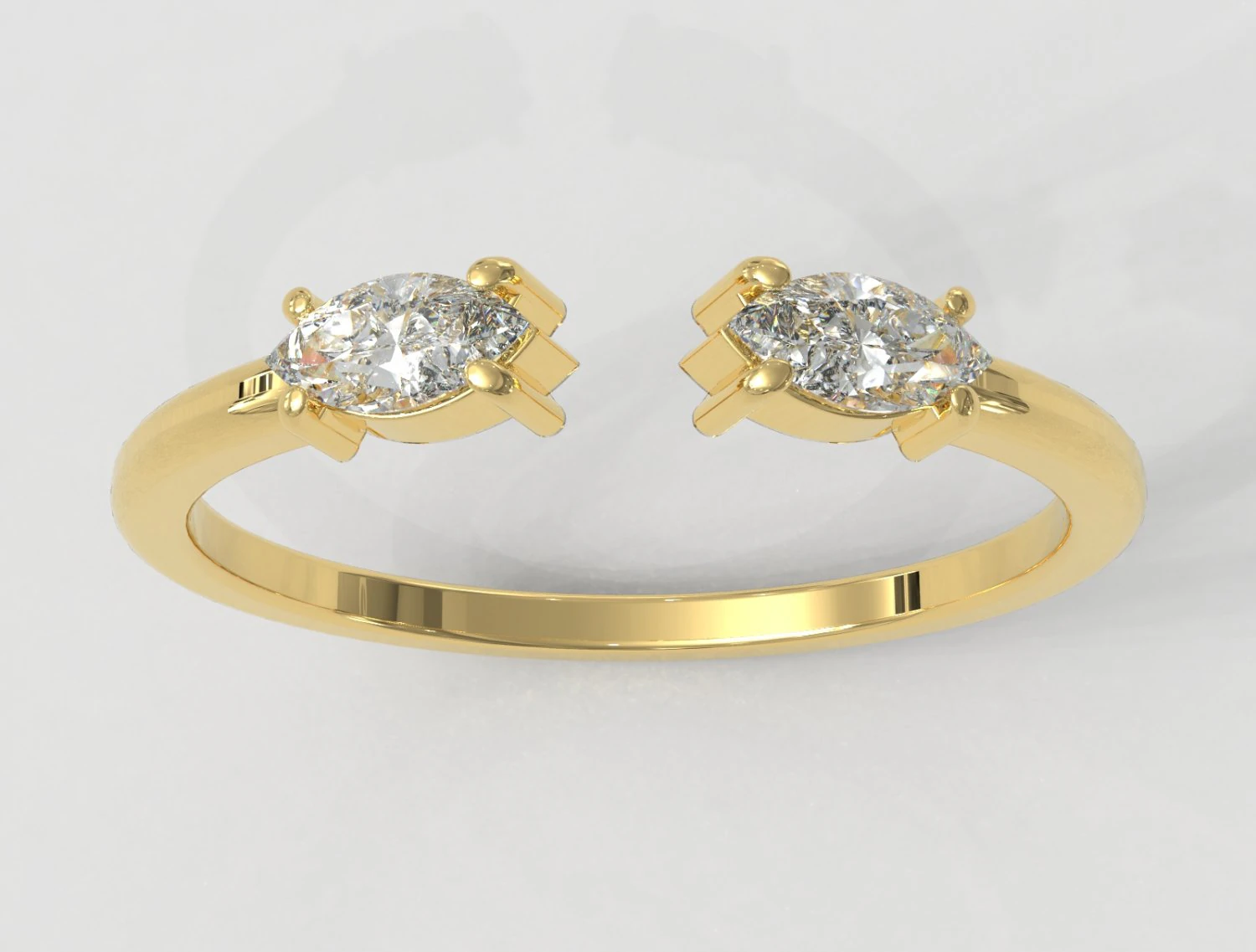 Marquise Open Ring 3D Print Model .c4d .max .obj .3ds .fbx .stl .blend