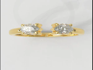 Marquise Open Ring 3D Print Model