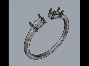 Marquise Open Ring Model Cetak 3D