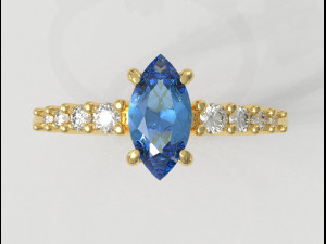 Marquise Ring 3D 프린트 모델