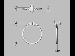 Marquise Ring 3D 프린트 모델