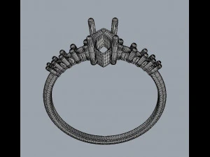 Marquise Ring 3D Print Model