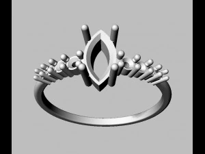 Marquise Ring 3D Print Model