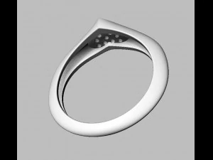 Heart Signet Ring 3D Print Model