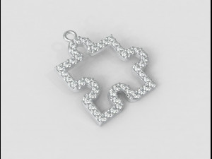 Puzzle Diamond Pendant Modello di stampa 3D