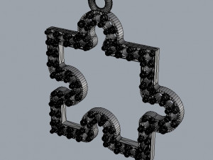 Puzzle Diamond Pendant Modello di stampa 3D