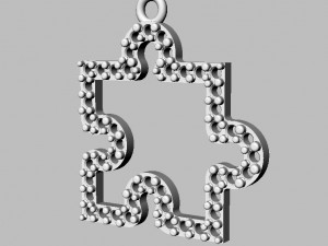 Puzzle Diamond Pendant Modello di stampa 3D