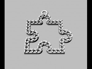 Puzzle Diamond Pendant Modello di stampa 3D