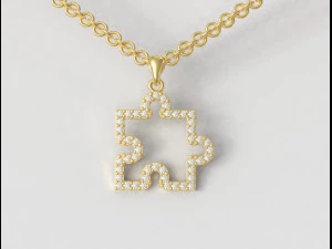 Пазл Діамантовий кулон 3D Принт Модель