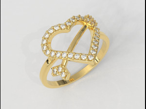 Heart Diamond Ring 3D Принт Модель