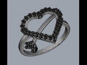 Heart Diamond Ring 3D Принт Модель