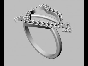 Heart Diamond Ring 3D Print Model