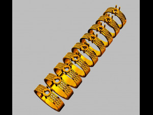 Gemstone Classic Ring 3D Baskı Modeli