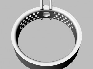 Gemstone Classic Ring 3D Baskı Modeli
