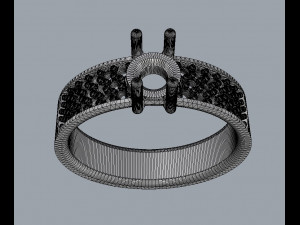 Gemstone Classic Ring 3D Baskı Modeli