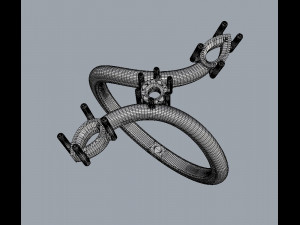 Gemstone Modern Ring 3D Druckmodell