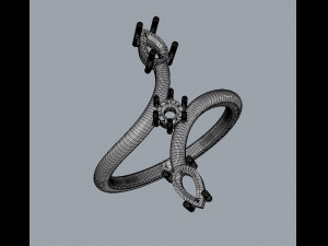 Gemstone Modern Ring 3D Druckmodell