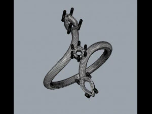 Gemstone Modern Ring 3D Print Model