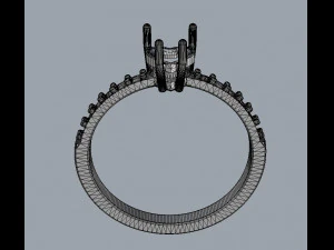 Heart Gemstone Ring 3D Print Model