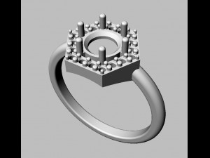 Gemstone Classic Ring 3D-Druckmodell