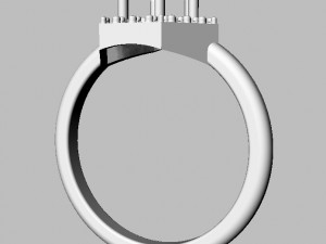 Gemstone Classic Ring 3D-Druckmodell