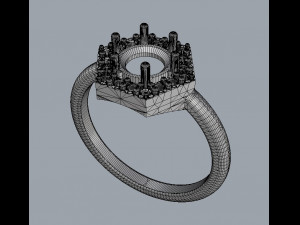 Gemstone Classic Ring 3D-Druckmodell