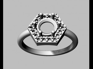 Gemstone Classic Ring 3D-Druckmodell