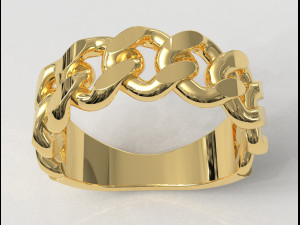 Cuban Link Ring 3D प्रिंट मॉडल
