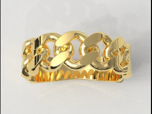 Cuban Link Ring 3D Print Model