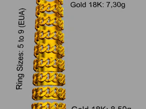 Cuban Link Ring 3D Print Model