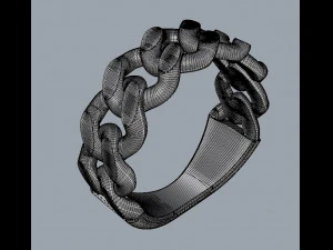 Cuban Link Ring 3D Print Model